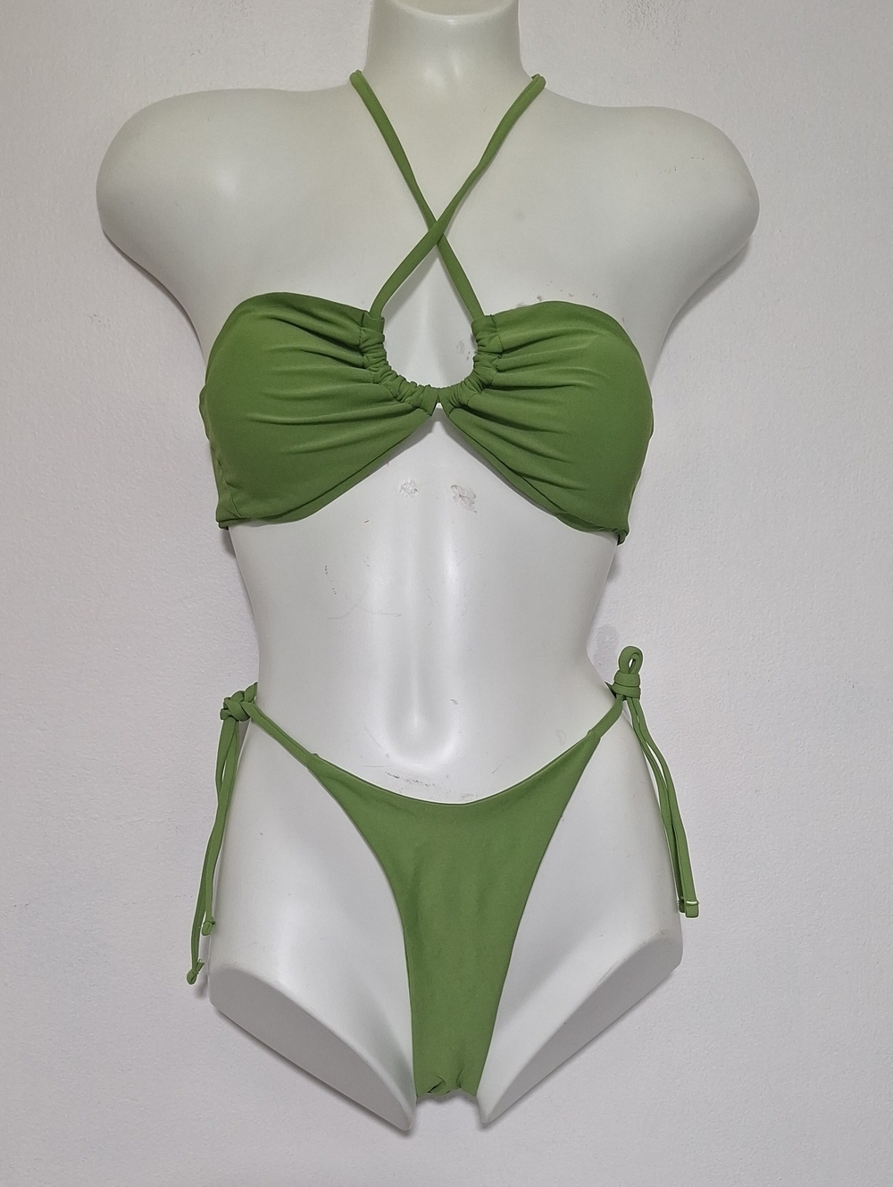 Green Triangle String Bikini Set